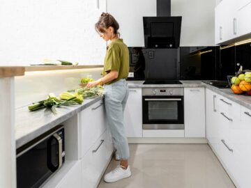 Resident in the kitchen